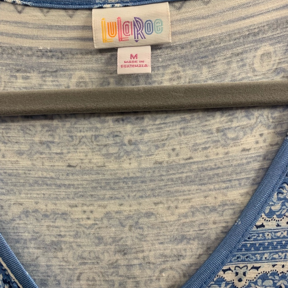 LuLaRoe Light Blue Lace Pattern Dress